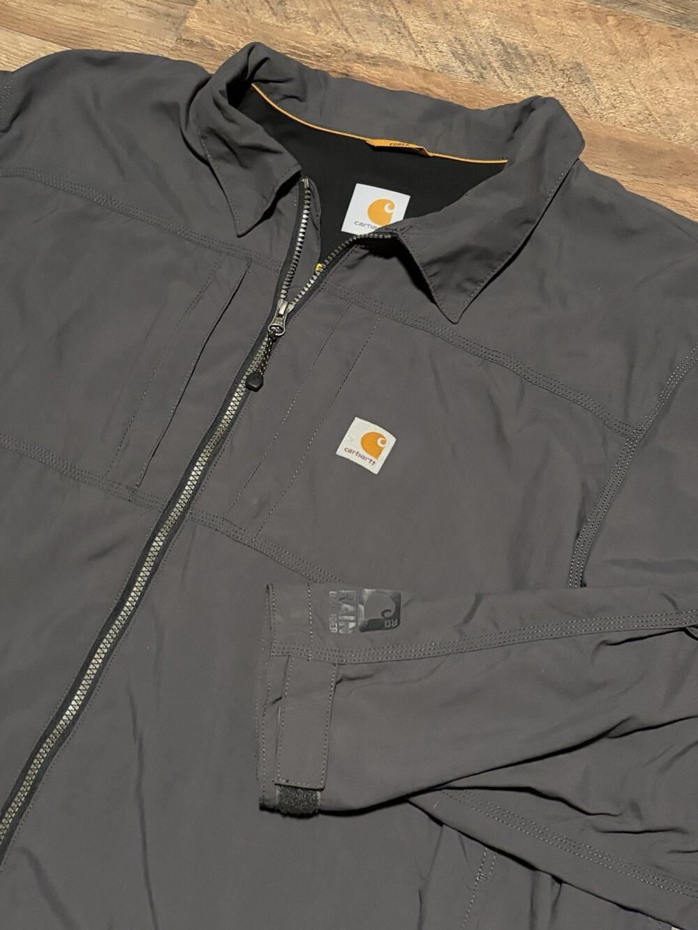 Carhartt Full Swing Briscoe Jacket Mens 2XL Gray Rain Defender Vented Coat